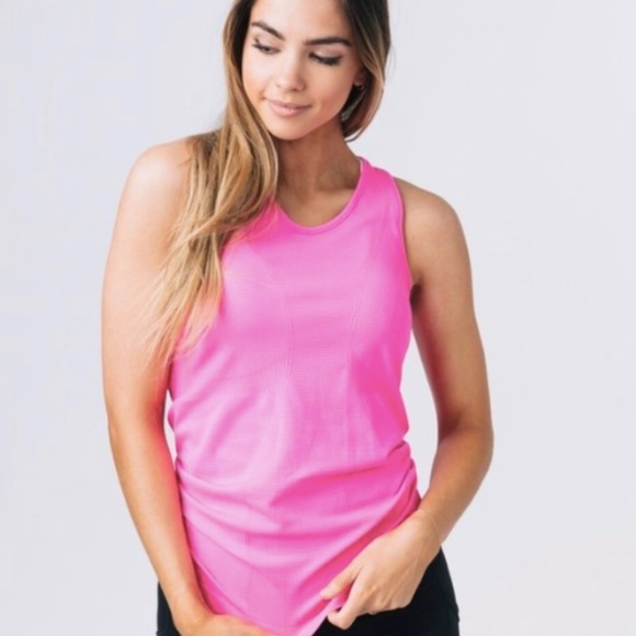 ZYIA Tops - ZYIA Active Hot Pink copper charged tank racerback Sz M